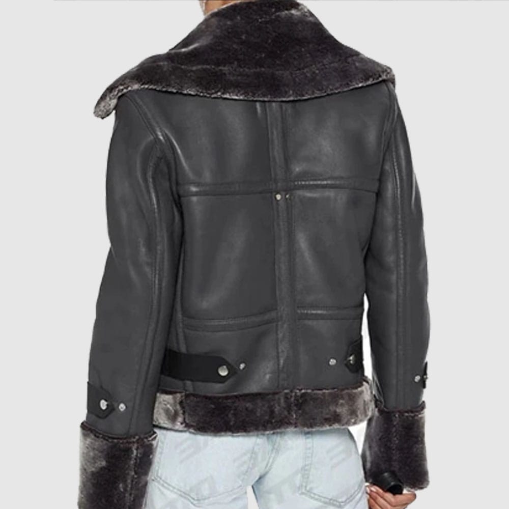 Lianna Faux Fur Trimmed Leather Jacket – Unbeatenracers