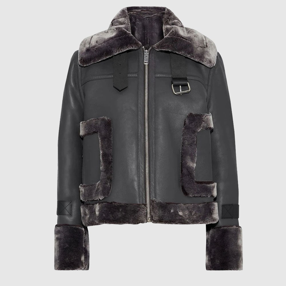 Lianna Faux Fur Trimmed Leather Jacket – Unbeatenracers